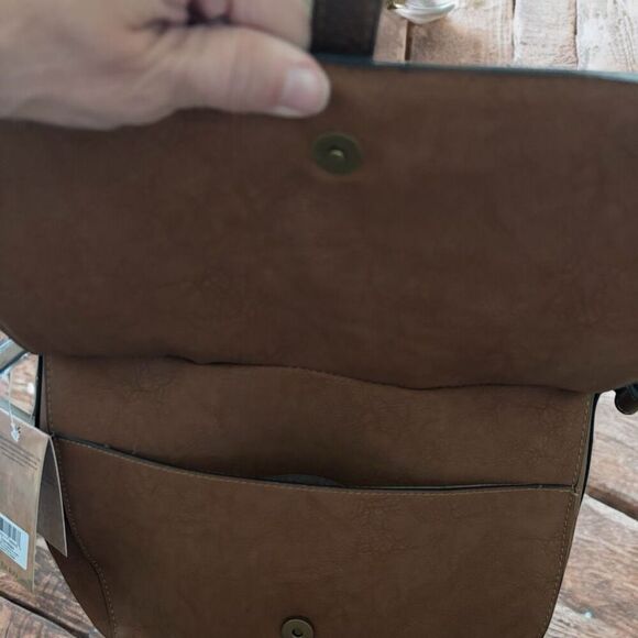 Justin Boots Women’s Leather Crossbody Purse Brown Rodeo Western Cheetah New! - Picture 5 of 8